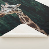 CUTE GIRAFFE PORTRAIT SHERPA DEKEN (3/4)