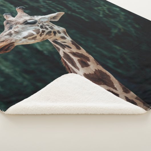 CUTE GIRAFFE PORTRAIT SHERPA DEKEN (3/4)