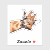 Cute Giraffe Portrait Sticker (Vel)