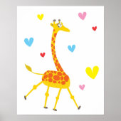 Cute Giraffe Poster (Voorkant)