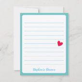 Cute Giraffe Regenboog Met Hartjes Hallo Notitiekaartje (Achterkant)