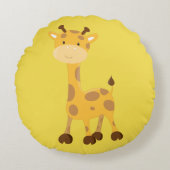 Cute Giraffe Rond Kussen (Voorkant)