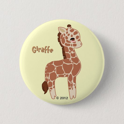 Cute Giraffe Ronde Button 5,7 Cm (Voorkant)