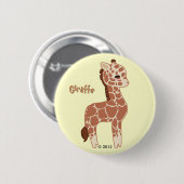 Cute Giraffe Ronde Button 5,7 Cm (Voorkant /achterkant)