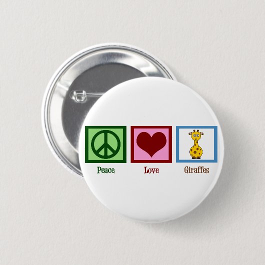 Cute Giraffe Ronde Button 5,7 Cm (Voorkant /achterkant)