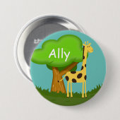 Cute Giraffe Ronde Button 7,6 Cm (Voorkant /achterkant)