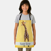 Cute Giraffe Safari Animal Oerwoud Name Yellow Schort (Insitu)