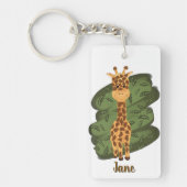 Cute Giraffe  Sleutelhanger (Voorkant)