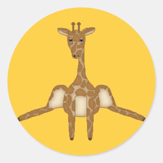 Cute Giraffe Sticker (Voorkant)