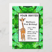 Cute Giraffe tropical vertrekt safari vrienden Kaart (Voorkant / Achterkant)