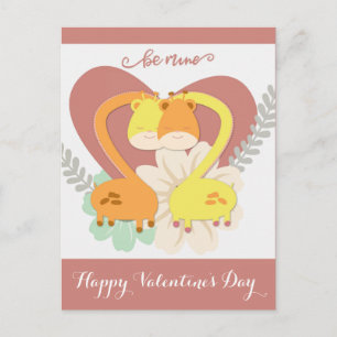 Cute Giraffe Valentijnsdag Briefkaart