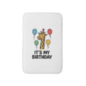 Cute Giraffe Verjaardagsshirt Vintage Feest Design Badmat (Voorkant Verticaal)