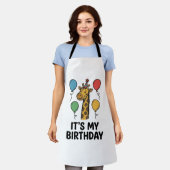 Cute Giraffe Verjaardagsshirt Vintage Feest Design Schort (Gedragen)