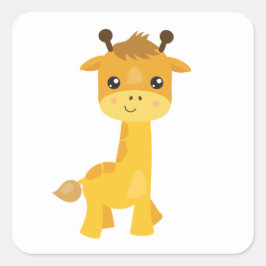 Cute Giraffe Vierkante Sticker