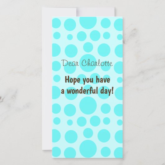 Cute Giraffe Vlakke Kaart (Achterkant)