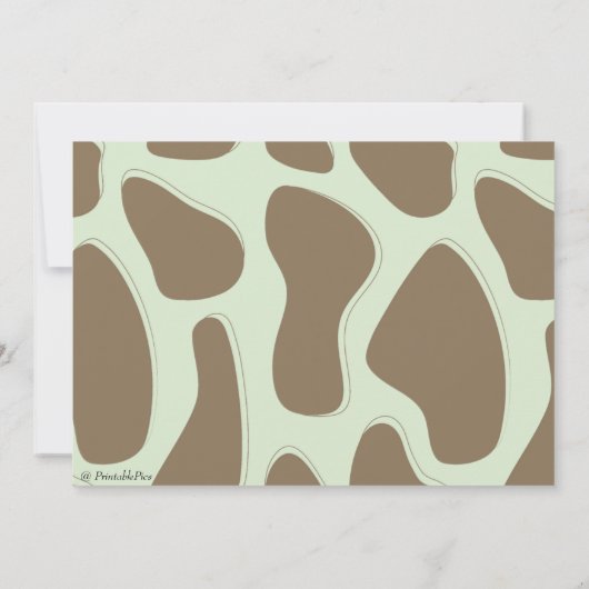 Cute Giraffe Voor Peuters Bedankkaart (Achterkant)