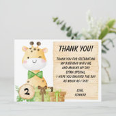 Cute Giraffe Voor Peuters Bedankkaart (Staand voorkant)