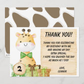 Cute Giraffe Voor Peuters Bedankkaart (Voorkant / Achterkant)