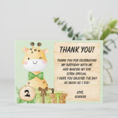 Cute Giraffe voor Toddlers Bedankkaart (Staand voorkant)