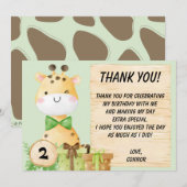 Cute Giraffe voor Toddlers Bedankkaart (Voorkant / Achterkant)