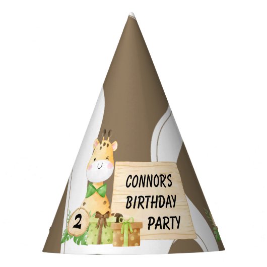 Cute Giraffe voor Toddlers Feesthoedjes (Voorkant)