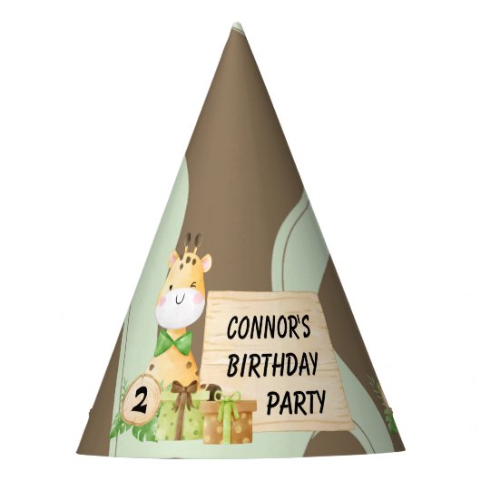Cute Giraffe voor Toddlers Feesthoedjes (Voorkant)