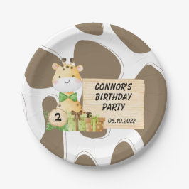 Cute Giraffe voor Toddlers Papieren Bordje