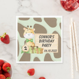 Cute Giraffe voor Toddlers Servet