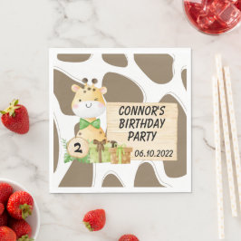 Cute Giraffe voor Toddlers Servet