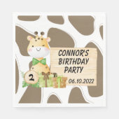 Cute Giraffe voor Toddlers Servet (Voorkant)