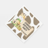 Cute Giraffe voor Toddlers Servet (Hoek)