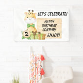 Cute Giraffe voor Toddlers Spandoek (Insitu)