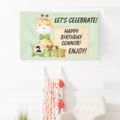 Cute Giraffe voor Toddlers Spandoek (Insitu)