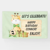 Cute Giraffe voor Toddlers Spandoek (Horizontaal)