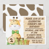 Cute Giraffe voor Toddler's verjaardag Kaart (Voorkant / Achterkant)