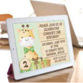 Cute Giraffe voor Toddler's verjaardag Kaart