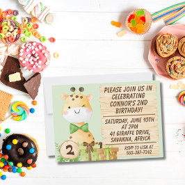 Cute Giraffe voor Toddler's verjaardag Kaart