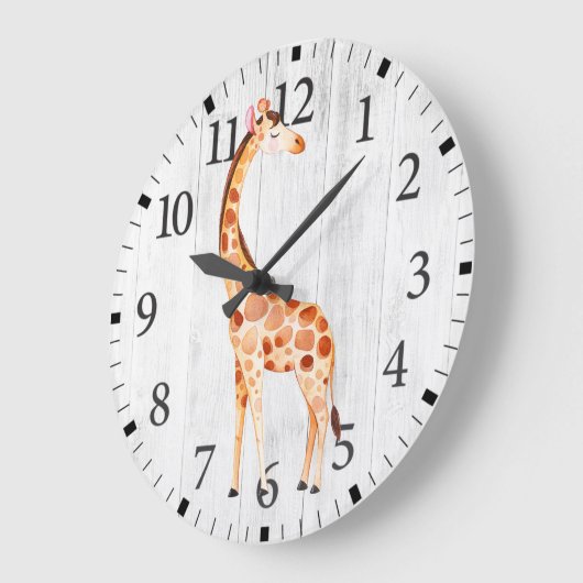 Cute Giraffe Wall Clock Grote Klok (Hoek)