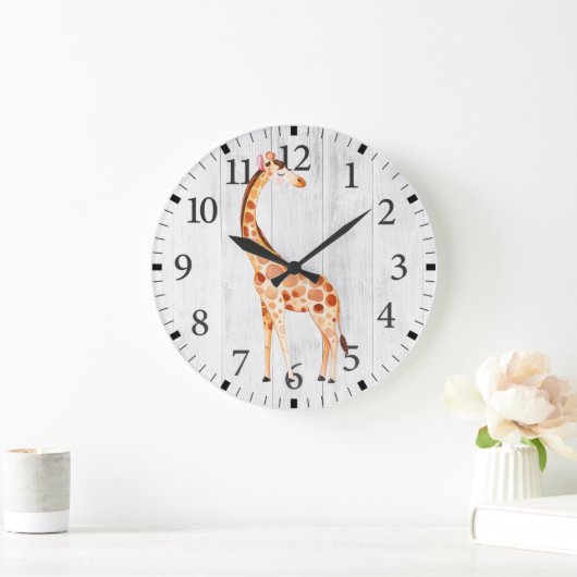Cute Giraffe Wall Clock Grote Klok (Huis)