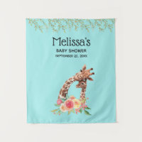 Cute Giraffe Watercolor Moeder & Baby Baby Shower