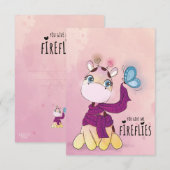 Cute Giraffe Waterverf Kaart (Voorkant / Achterkant)