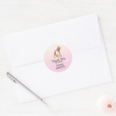 Cute Giraffe Waterverf Mam & Babe Baby shower Ronde Sticker (Envelop)