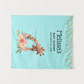 Cute Giraffe Waterverf Mam & Babe Baby shower Wandkleed (Voorkant (horizontaal))