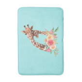 Cute Giraffe Waterverf Mam en Baby Badmat (Voorkant Verticaal)
