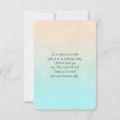 Cute Giraffe Waterverf Mam en Baby Bedankkaart (Achterkant)