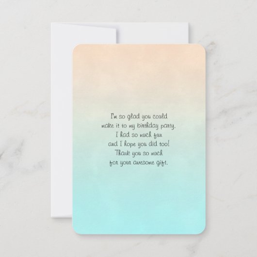 Cute Giraffe Waterverf Mam en Baby Bedankkaart (Achterkant)