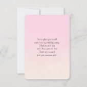 Cute Giraffe Waterverf Mam en Baby Bedankkaart (Achterkant)