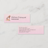 Cute Giraffe Waterverf Mam en Baby Mini Visitekaartje (Voorkant / Achterkant)