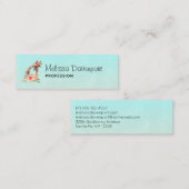 Cute Giraffe Waterverf Mam en Baby Mini Visitekaartje (Voorkant / Achterkant)