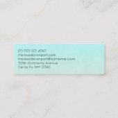 Cute Giraffe Waterverf Mam en Baby Mini Visitekaartje (Achterkant)